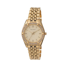 Hallmark Ladies Gold-Tone Crystal Bracelet Watch
