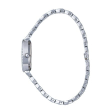 Hallmark Ladies’ Silver-Tone Watch with White Dial and Textured Bracelet