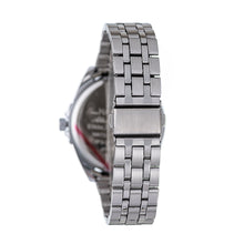 Hallmark Men’s Silver-Tone Watch with Textured Black Dial