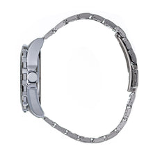 Hallmark Men’s Silver-Tone Sports Watch with Blue Dial and Black Bezel