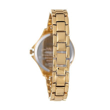 Hallmark Ladies Gold-Tone Crystal Bezel Bracelet Watch