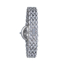 Hallmark Ladies’ Silver-Tone Watch with Blue Dial and Textured Bracelet