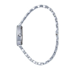 Hallmark Ladies’ Silver-Tone Watch with Blue Dial and Textured Bracelet