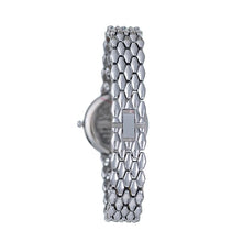 Hallmark Ladies’ Silver-Tone Watch with White Dial and Textured Bracelet
