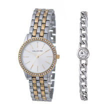 Hallmark Ladies Two-Tone Watch & Crystal Bracelet Gift Set
