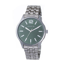 Hallmark Men’s Silver-Tone Watch with Green Dial