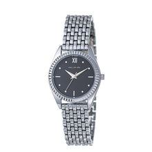 Hallmark Silver Ladies Black Dial Watch