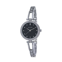 Hallmark Ladies Silver-Tone Crystal Bezel Bracelet Watch