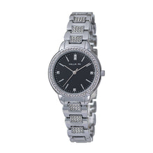 Hallmark Ladies Silver-Tone Crystal Bracelet Watch