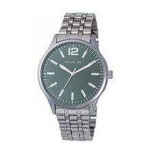 Hallmark Men’s Silver-Tone Watch with Green Dial