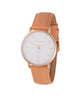 Hallmark Ladies Leather Nude Strap White Dial Watch