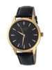 Hallmark Gents Diamond Collection Black Leather Strap