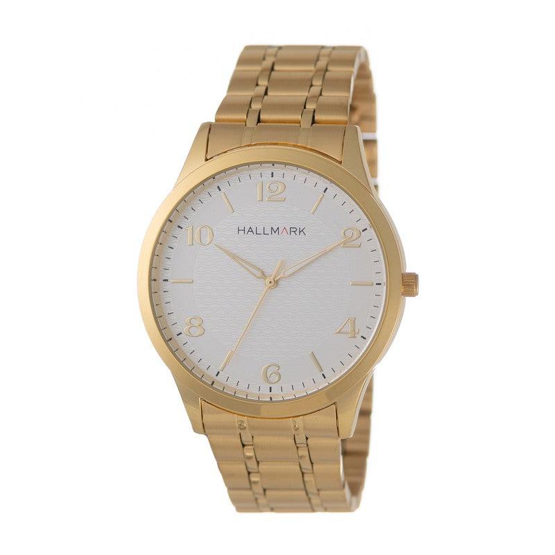 Hallmark Gents Gold White Dial – Hallmark Watches Online