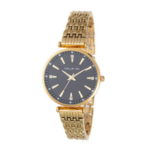 Hallmark Ladies Gold Bracelet Black Dial Watch