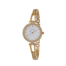 Hallmark Ladies Gold-Tone Crystal Bezel Bracelet Watch