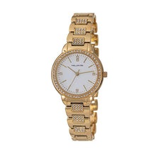 Hallmark Ladies Gold-Tone Crystal Bracelet Watch