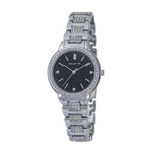 Hallmark Ladies Silver-Tone Crystal Bracelet Watch