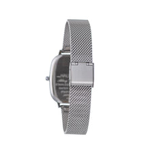 Hallmark Ladies’ Silver-Tone Rectangular Watch with White Dial and Mesh Bracelet
