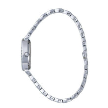 Hallmark Ladies’ Silver-Tone Watch with White Dial and Textured Bracelet