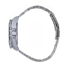 Hallmark Men’s Silver-Tone Sports Watch with Blue Dial and Black Bezel