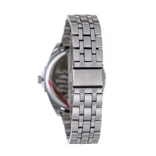 Hallmark Men’s Silver-Tone Watch with Textured Black Dial