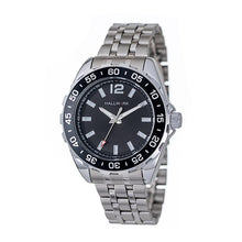 Hallmark Men’s Silver-Tone Watch with Textured Black Dial