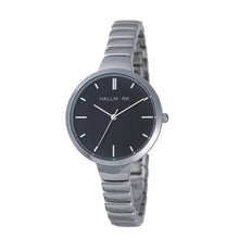 Hallmark Silver Ladies Black Dial Watch