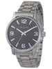 Hallmark Gents Silver Bracelet Black Dial Watch