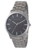 Hallmark Gents Silver Bracelet Black Dial Watch