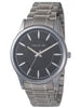 Hallmark Gents Silver Bracelet Black Dial Watch