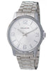 Hallmark Gents Silver Bracelet White Dial Watch