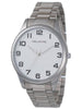 Hallmark Gents Silver Bracelet White Dial Watch