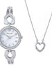 Hallmark Ladies Silver Watch With Pendant Box Set-HBSL4044